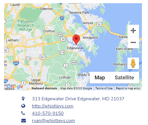 Map of our location, 313 Edgewater Dr, Edgewater MD 21037